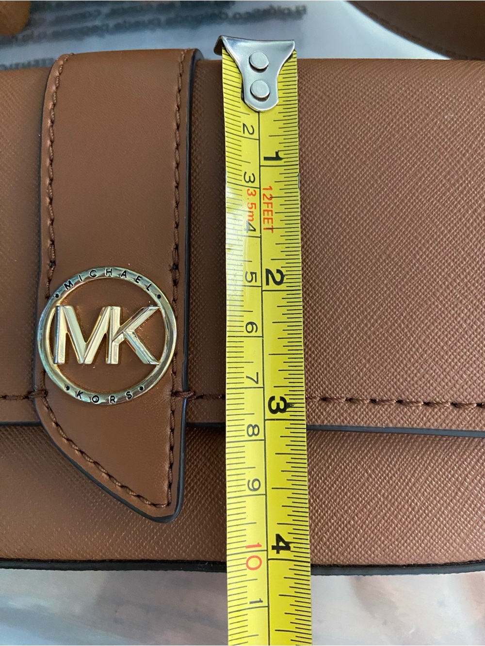 Michael Kors Greenwich Extra Small Saffiano Leather Luggage Crossbody $198 - Picture 8 of 10